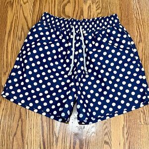 Ancora Navy Polka Dot lined Swim Trunks. Size XL.